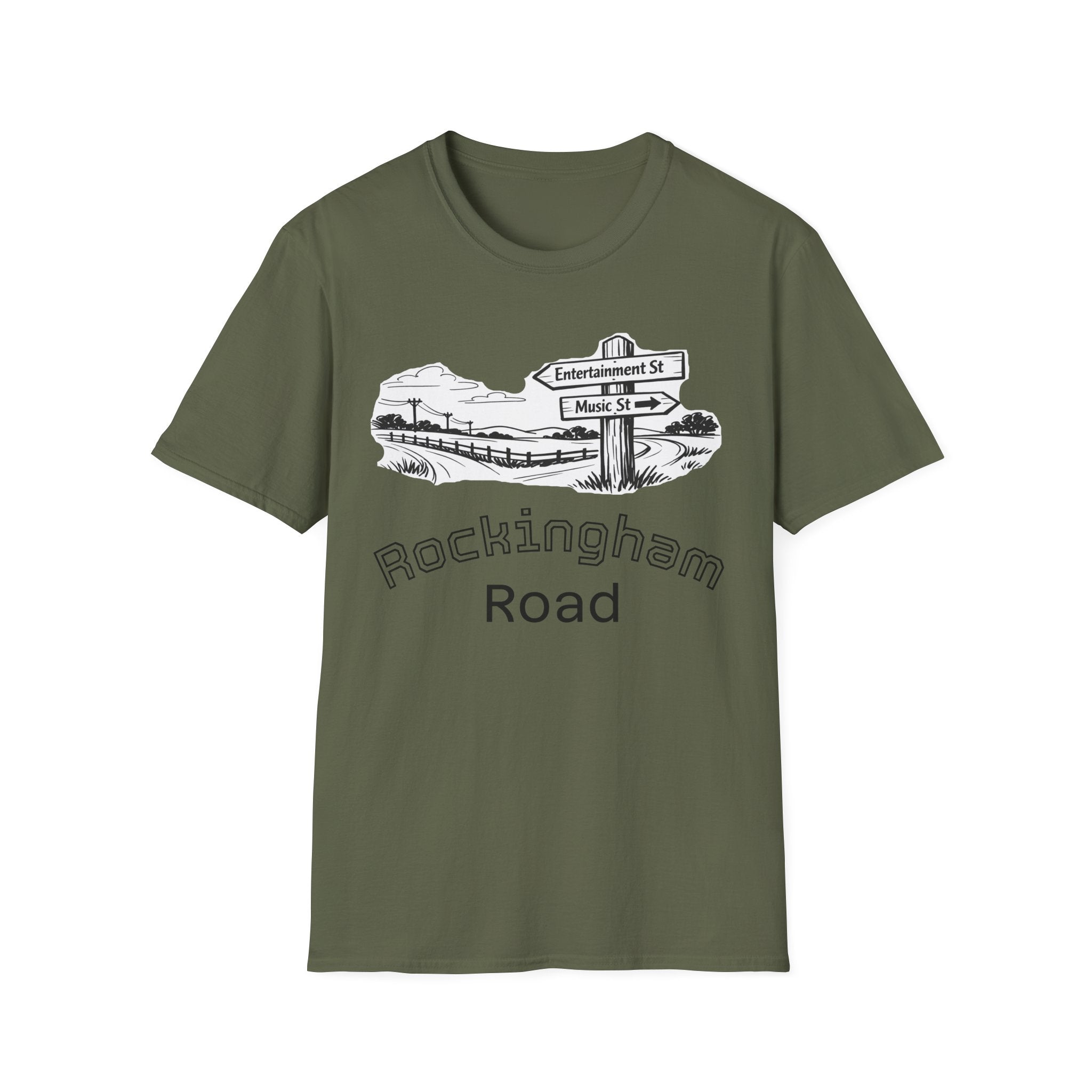 Rockingham Road T-Shirt — Vintage Road Sign Graphic Tee