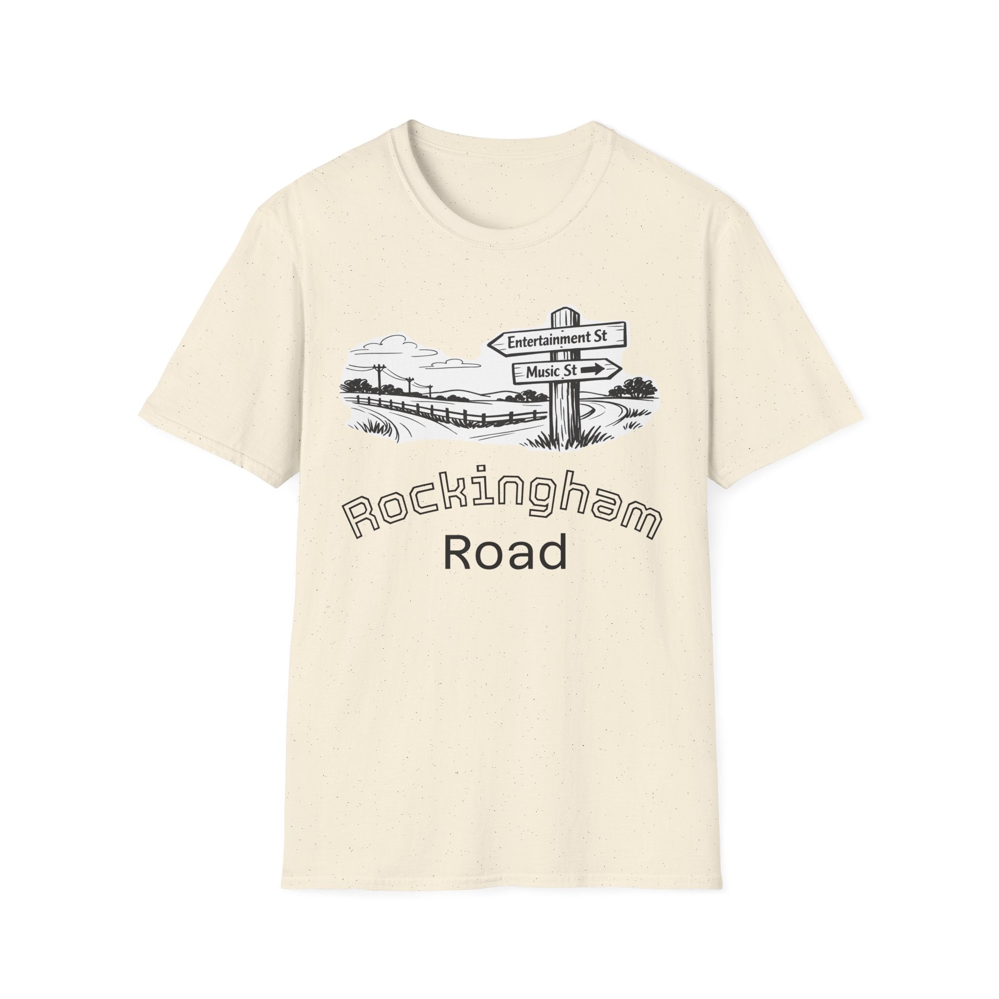 Rockingham Road T-Shirt — Vintage Road Sign Graphic Tee